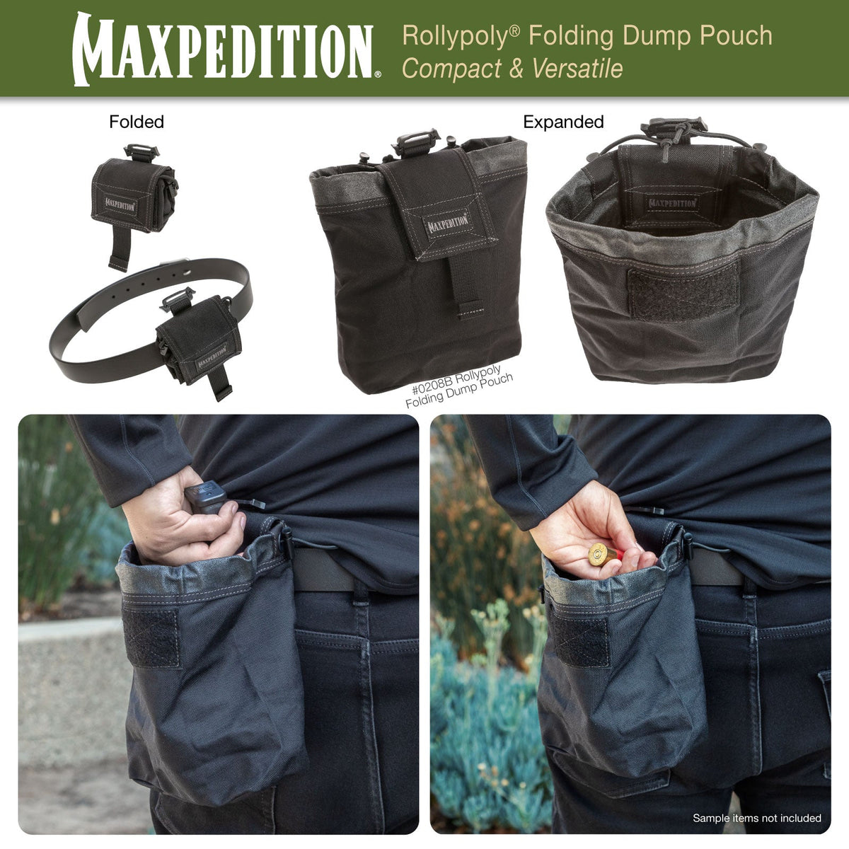 Maxpedition ROLLYPOLY Khaki Folding Dump Pouch