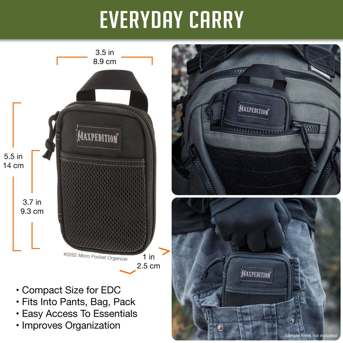 Maxpedition Micro Black Pocket Organiser