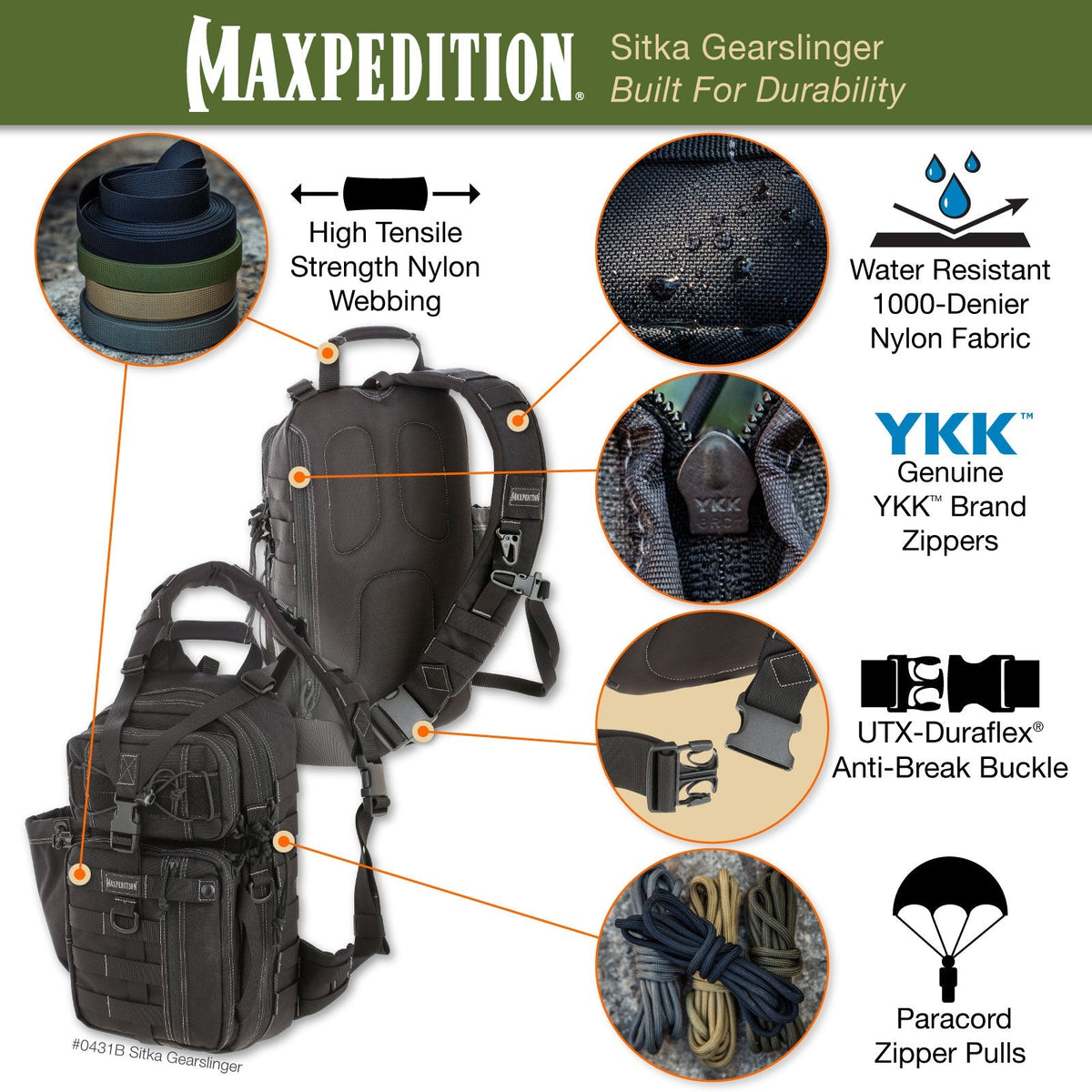 Maxpedition Sitka Khaki Gearslinger