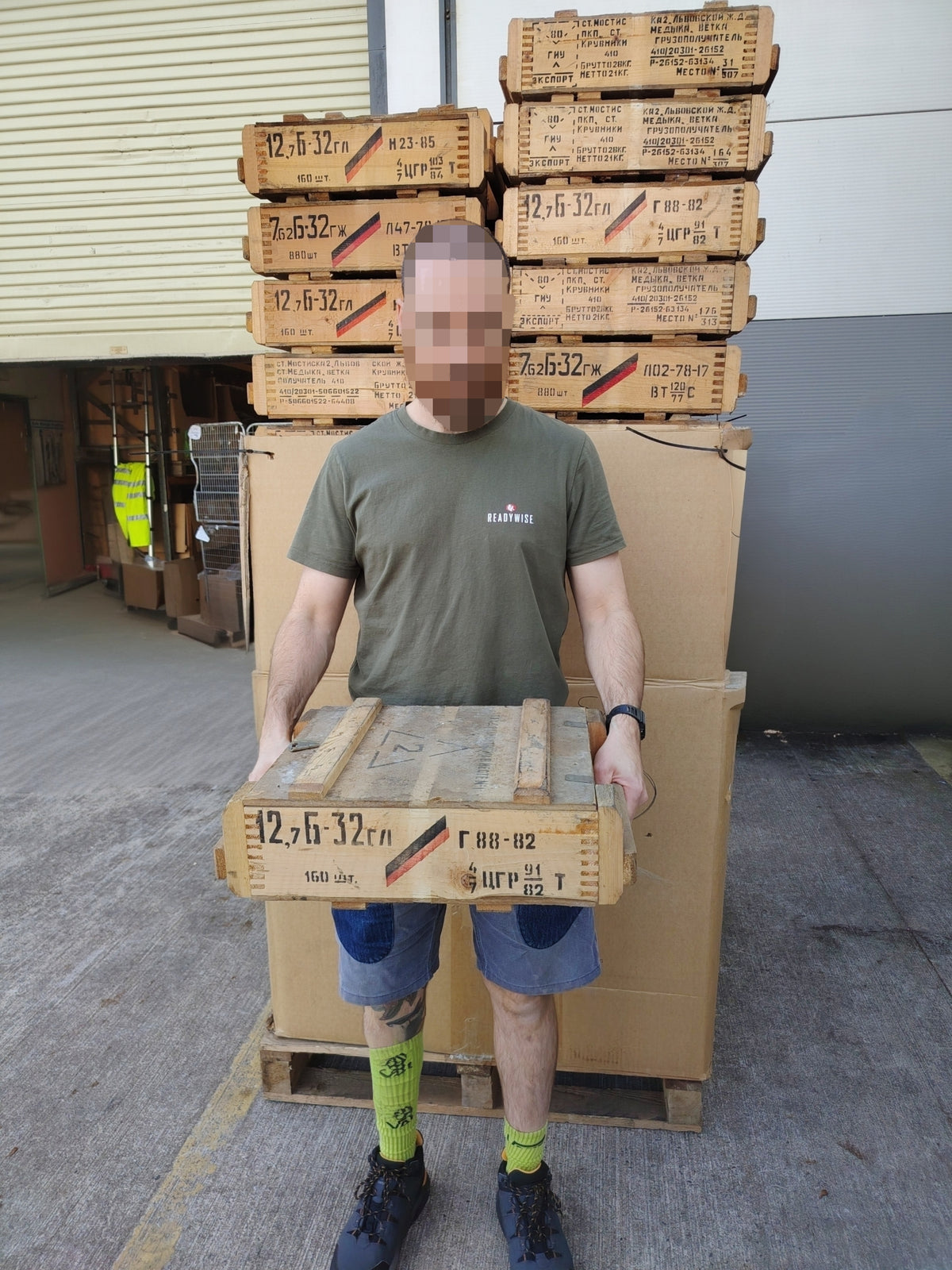 Ukranian Vintage Wooden Storage Stackable Ammo Box