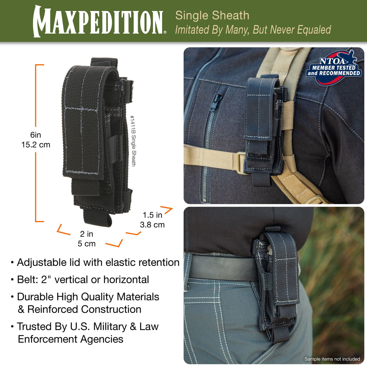 Maxpedition Black Single Sheath