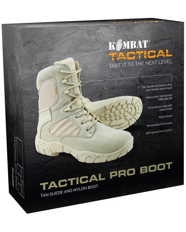 Kombat UK Tactical Pro Boot - 50/50 - Desert / TAN - 6