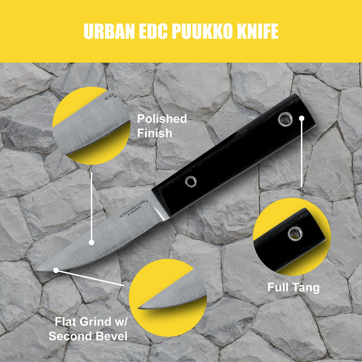 Condor Urban Edc Puukko Fixed Blade Knife
