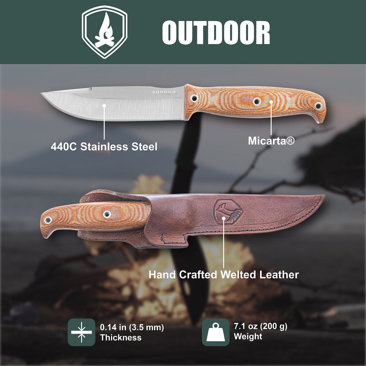 Condor Prius Fixed Blade Knife