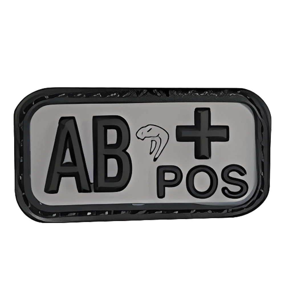 Viper Ab Positive Black Blood Group Patch