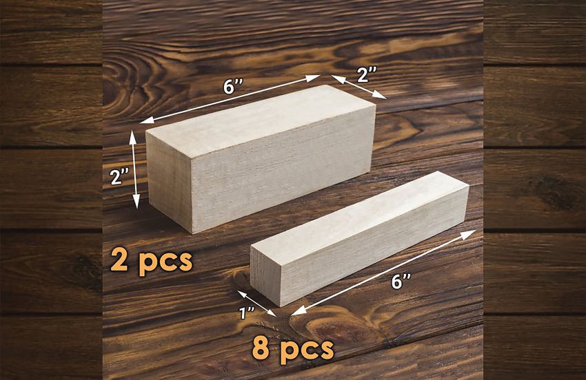 Set of 10 Beavercraft Basswood Carving Block Set