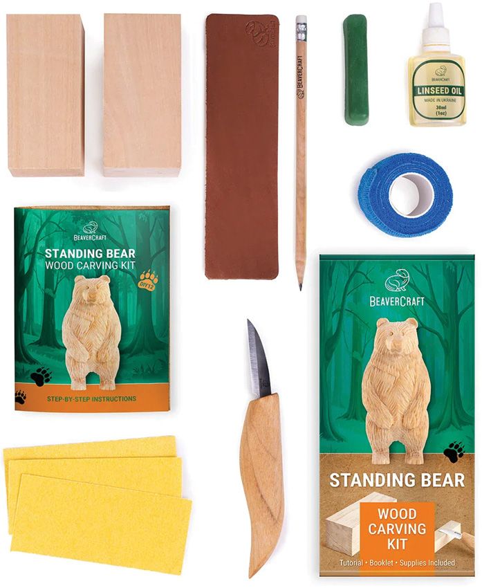 Beavercraft Standing Bear Carving Kit