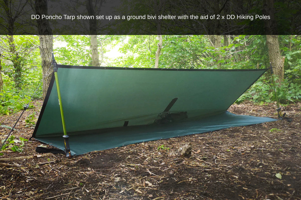 DD Hammocks Poncho Tarp - Olive Green