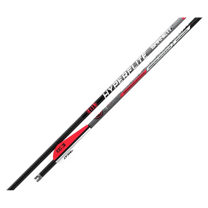Barnett 22" Carbon Crossbow Bolts - Hyperflite Red/White Heat Vanes