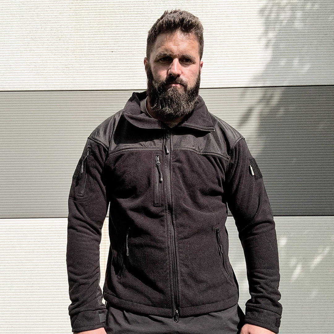 Kombat UK Defender Tactical Fleece Jacket in Black