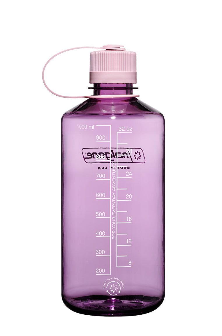 Nalgene 32oz / 1L Sustain Narrow Mouth Bottle - Monochrome Cherry Blossom