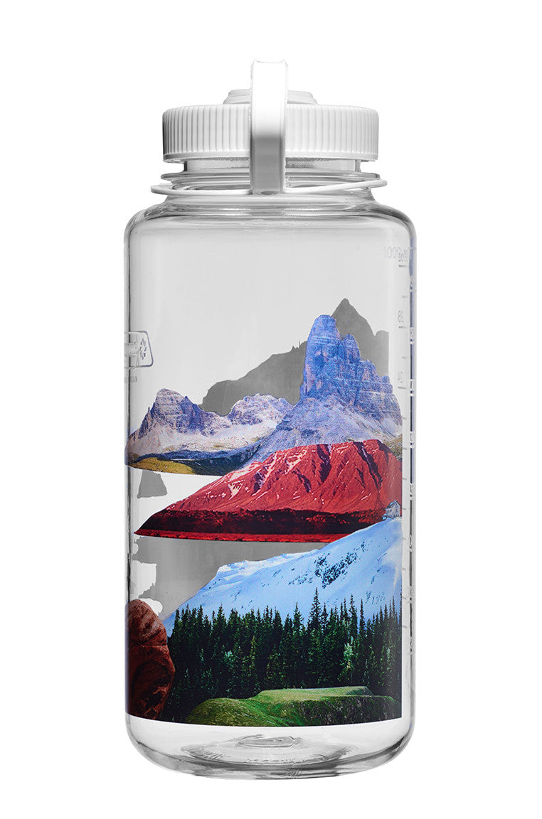 Nalgene 32oz / 1L Sustain Wide Mouth Bottle - Surrealist Mixed Landscapes