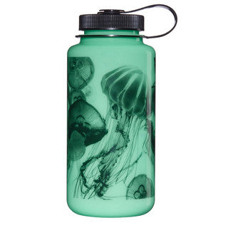 Nalgene Sustain Wide Mouth Bottle - GLO WYLD - Black Jelly Fish - 1 Litre