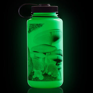 Nalgene Sustain Wide Mouth Bottle - GLO WYLD - Black Mushrooms - 1 Litre