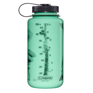 Nalgene Sustain Wide Mouth Bottle - GLO WYLD - Black Mushrooms - 1 Litre