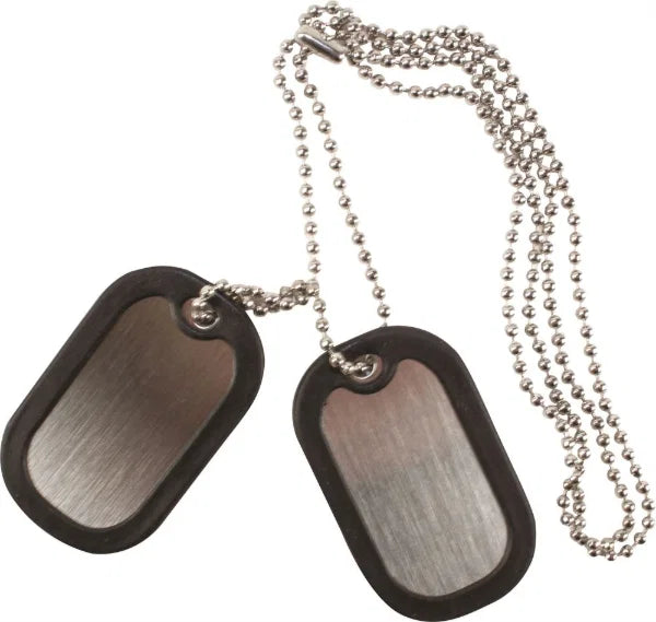 Military Spec Heavyweight Dog Tags With Silencers & Chain