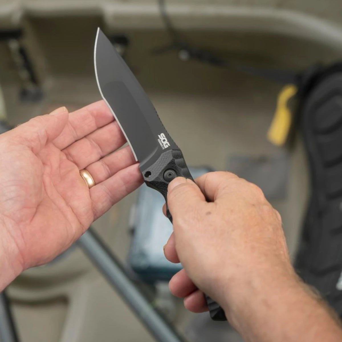 SOG Hidaka FX 3V Black Fixed Blade