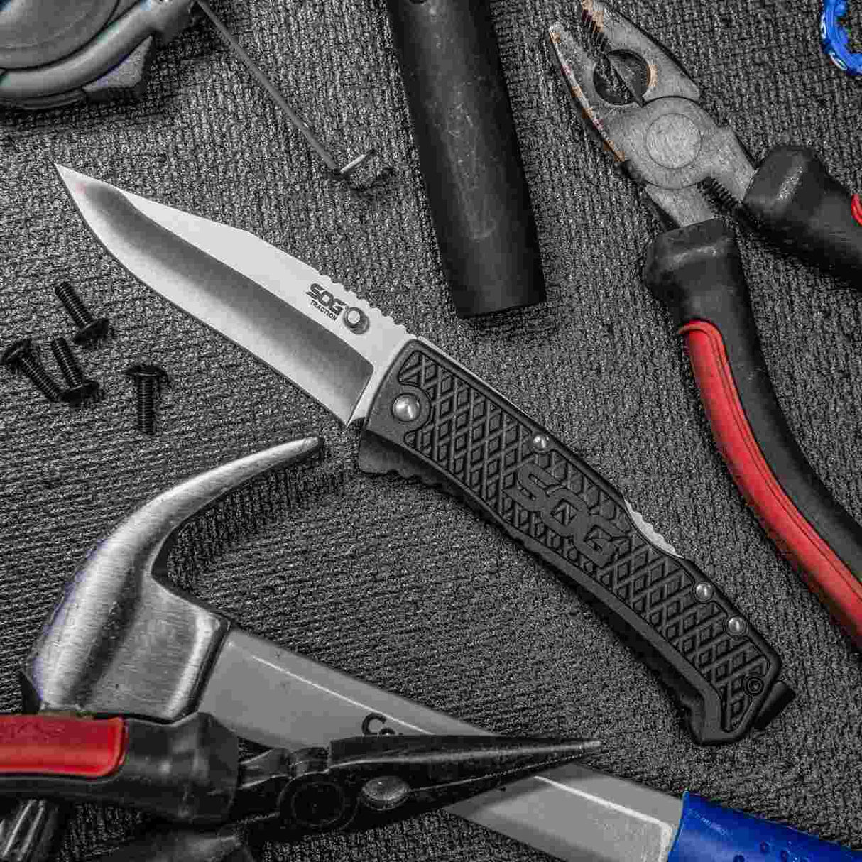 SOG Traction Clip Point Folding Knife
