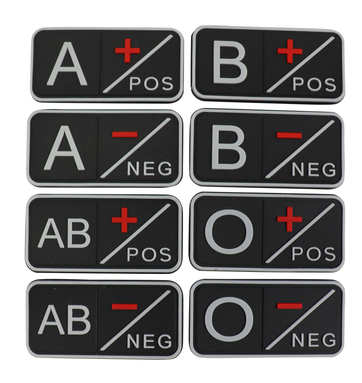 Kombat UK Tactical Blood Group Patch - Black - AB-