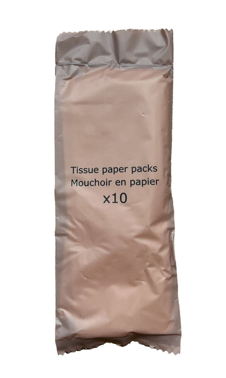 British Military Tissue Packs - 10 Tissues