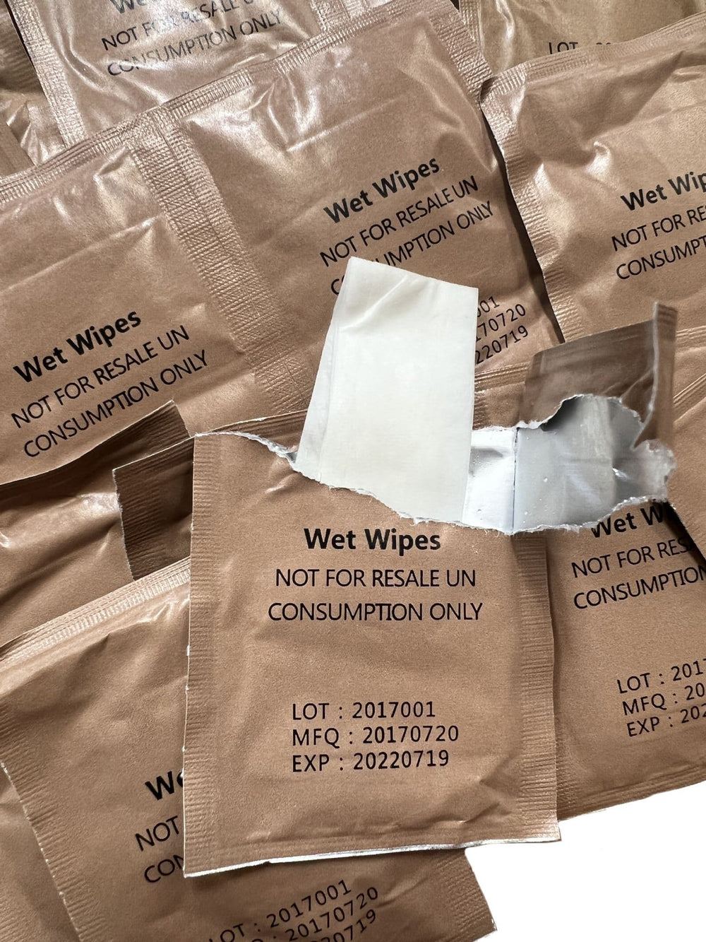 British Military Wet Wipes x 20- Individually Sealed