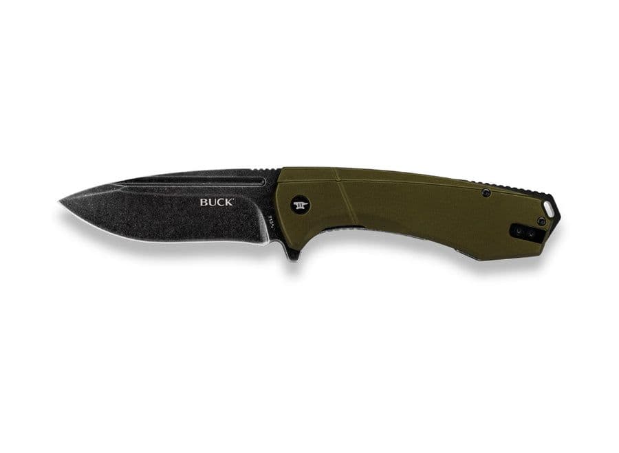 Buck 713 Ruckus Folding Lock Knife - Black/Green