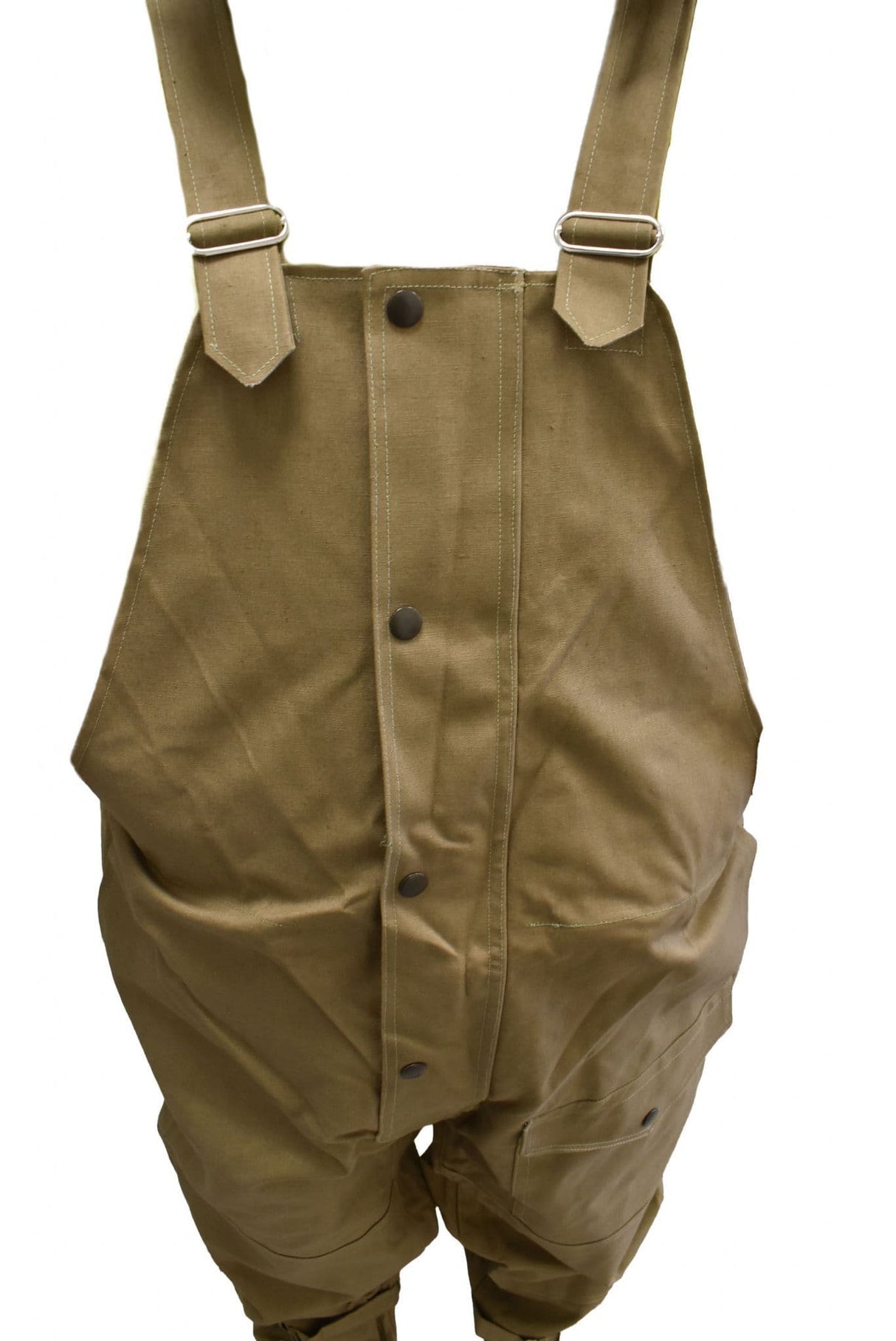 Czech Military Tan Waxed Bib & Brace Cotton Trousers