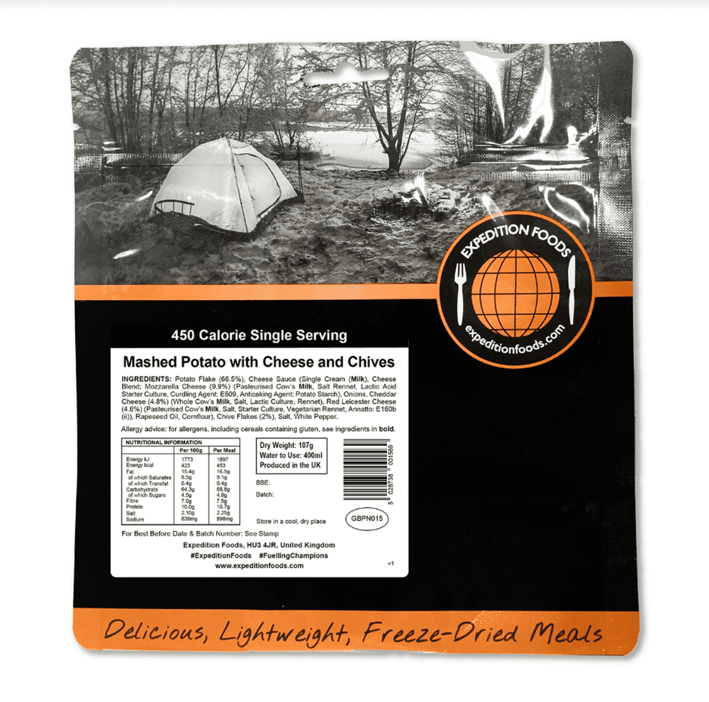 Expedition Foods Freeze Dried Meal Pouch - Mashed Potato With Cheese & Chives
