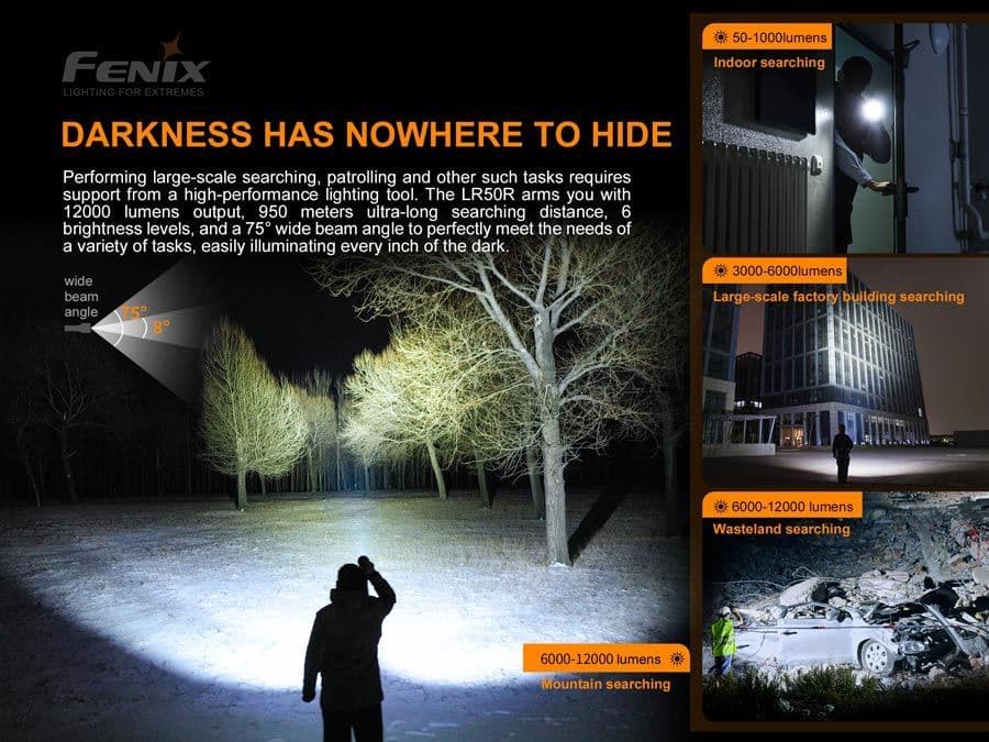 Fenix LR50R 12,000 Lumen Searchlight Torch