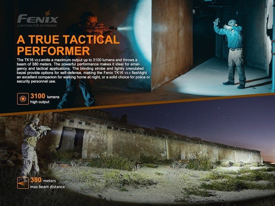 Fenix TK16 V2.0 3100 Lumen Rechargeable Torch