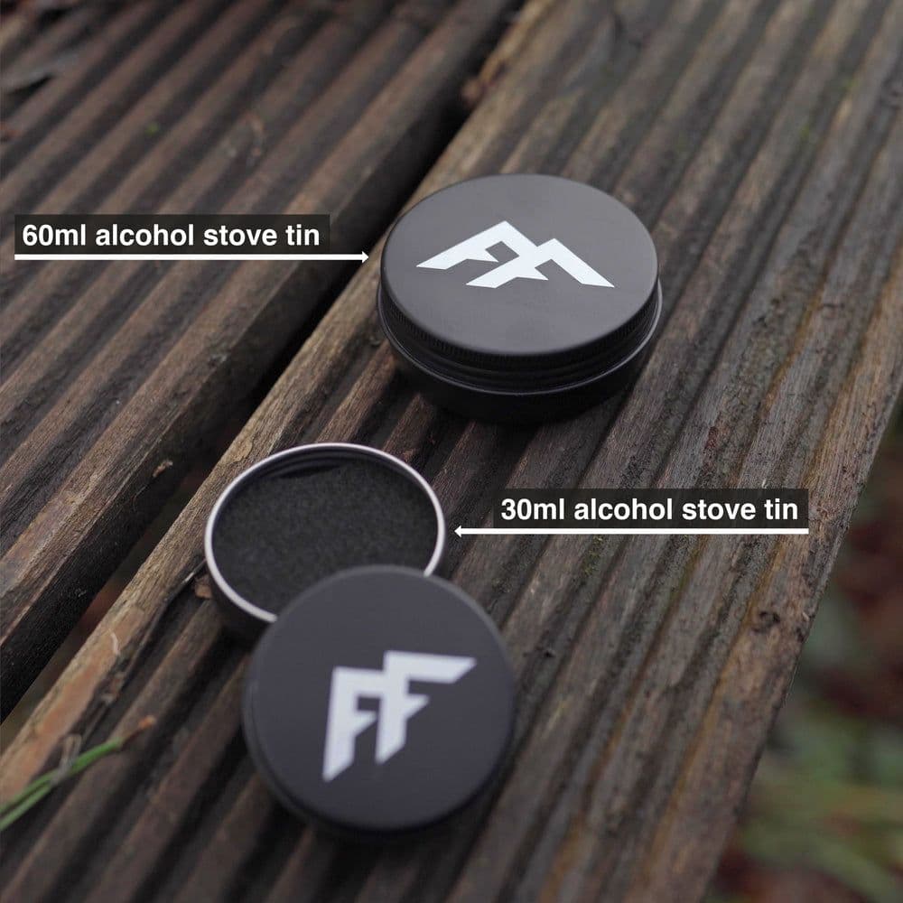 Forest Fundamentals Open Flame Alcohol Tins 4X Graphite Felts