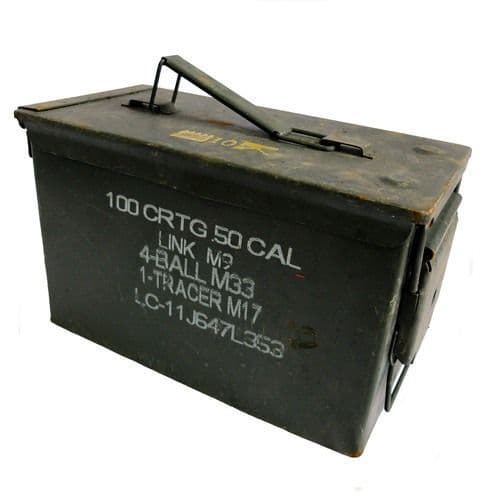 Genuine Ex Military 50 cal Ammo Storage Box - Ammo Box Deal