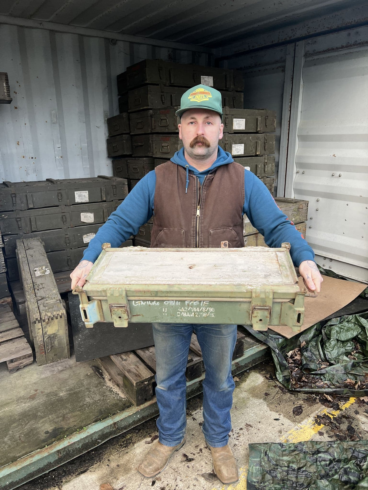 German Military Large Flat Stacking DM40027 Ammo Box