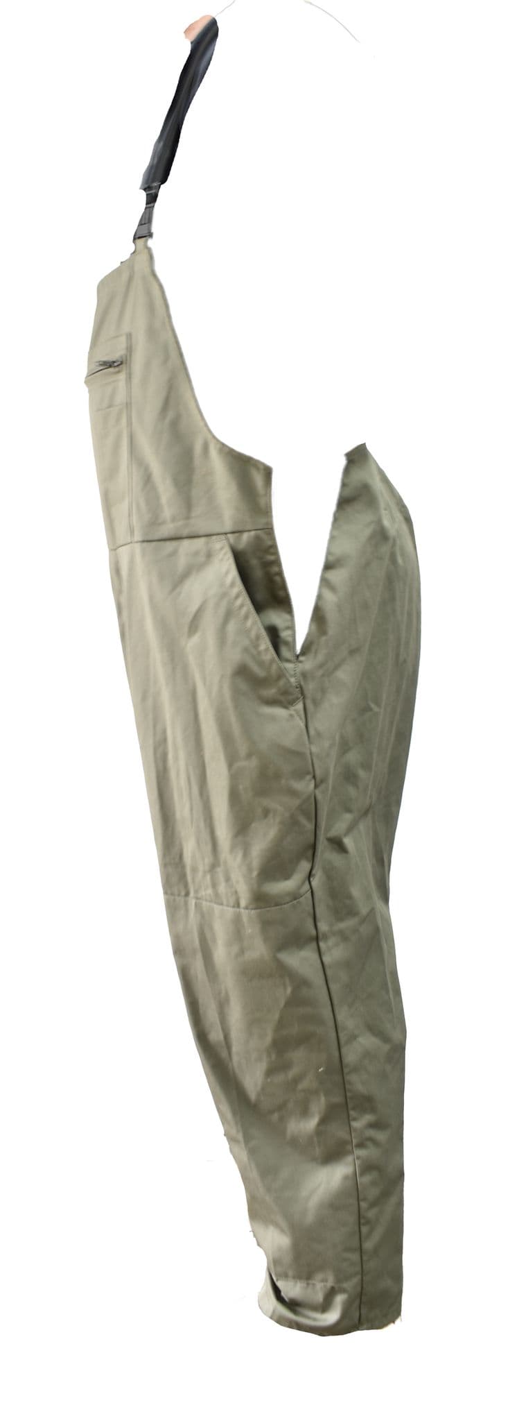 German Olive Green Bib & Brace Trousers With Elasticated Sides