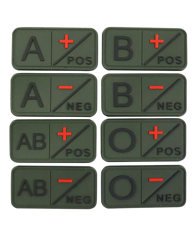 Kombat UK Tactical Blood Group Patch - Olive Green - B+