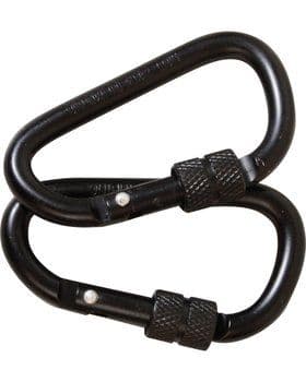 Kombat UK 6mm Locking Carabiners x2