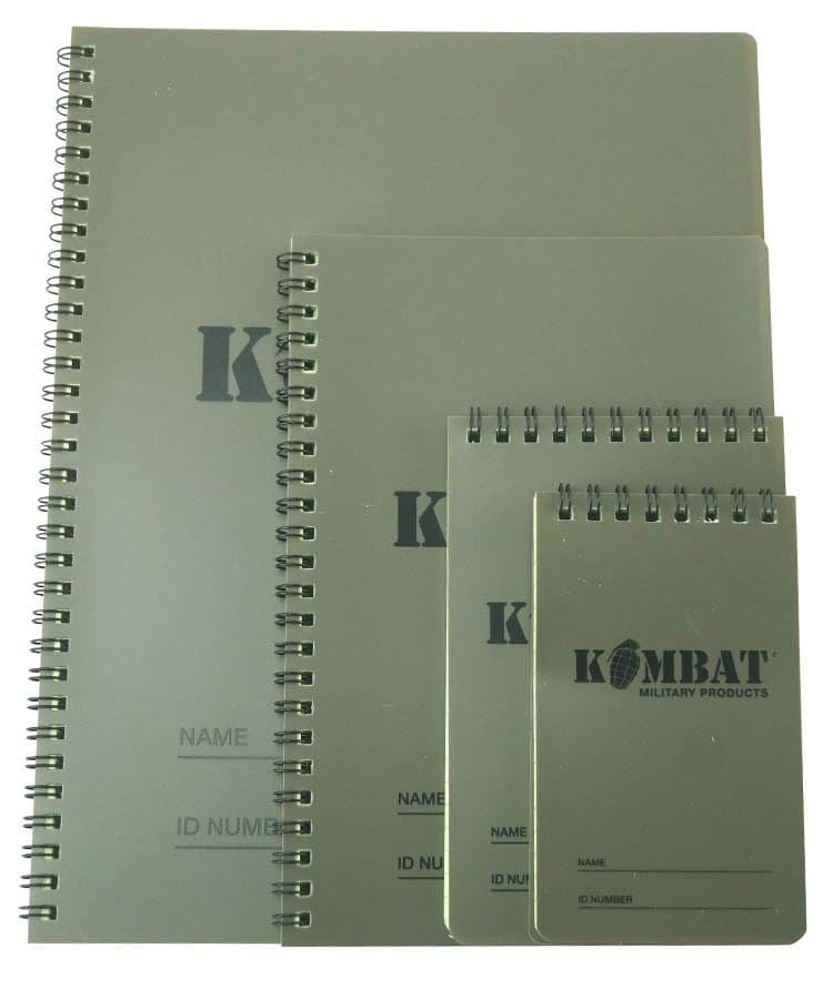 Kombat UK A4 Waterproof Notebook with Grid Lines