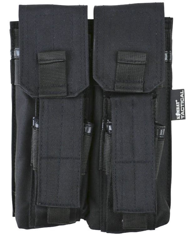 Kombat UK Double Mag Pouch with Pistol Mag - Black