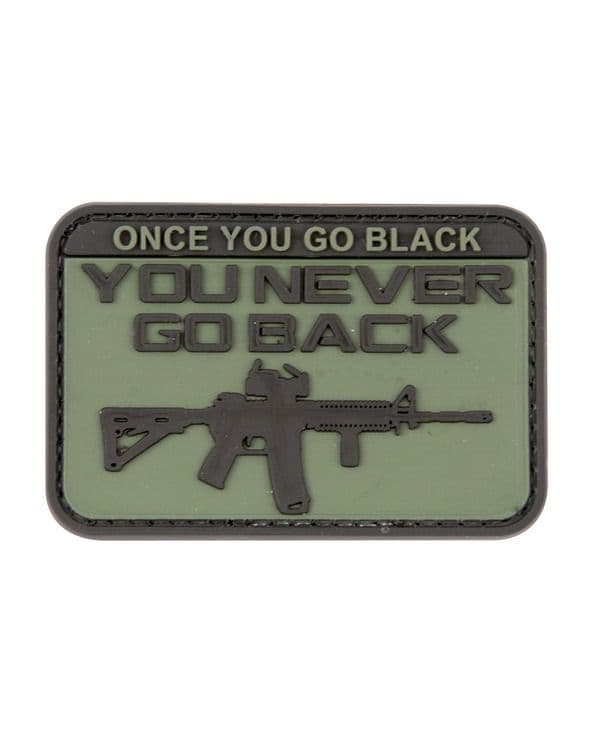 Kombat UK Go Black Patch Morale Velcro Tactical Patch - Black
