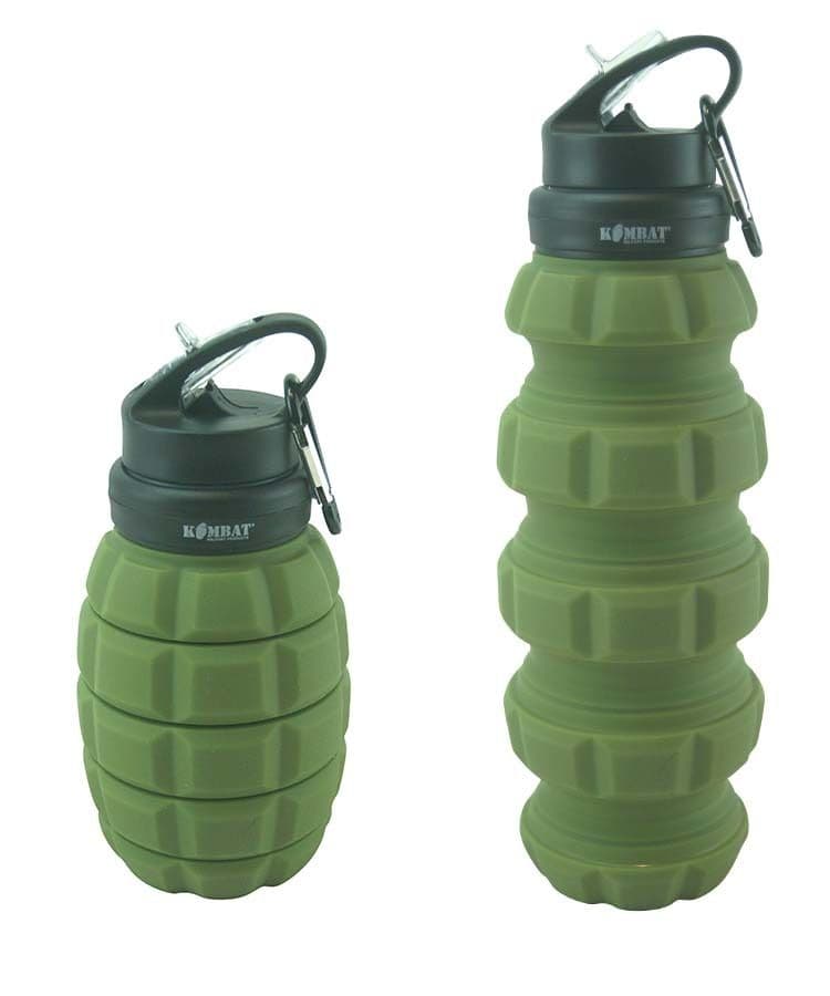 Kombat UK Grenade Expanding Water Bottle - Olive Green