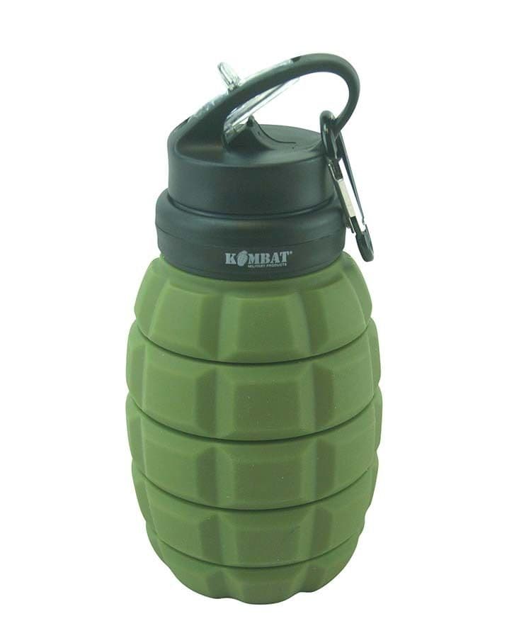 Kombat UK Grenade Expanding Water Bottle - Olive Green
