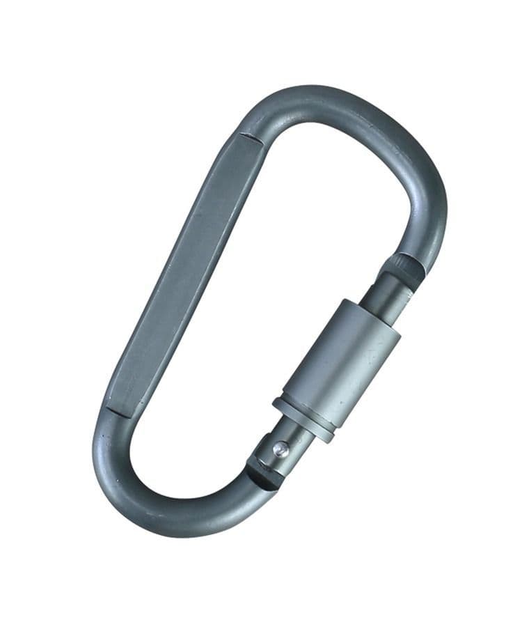 Kombat UK Gunmetal Grey Locking Carabiners 8mm (Pair)