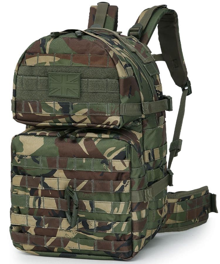 Kombat UK Medium Molle Assault Pack - 40 Litre Capacity In Disruptive Pattern Material (Dpm)