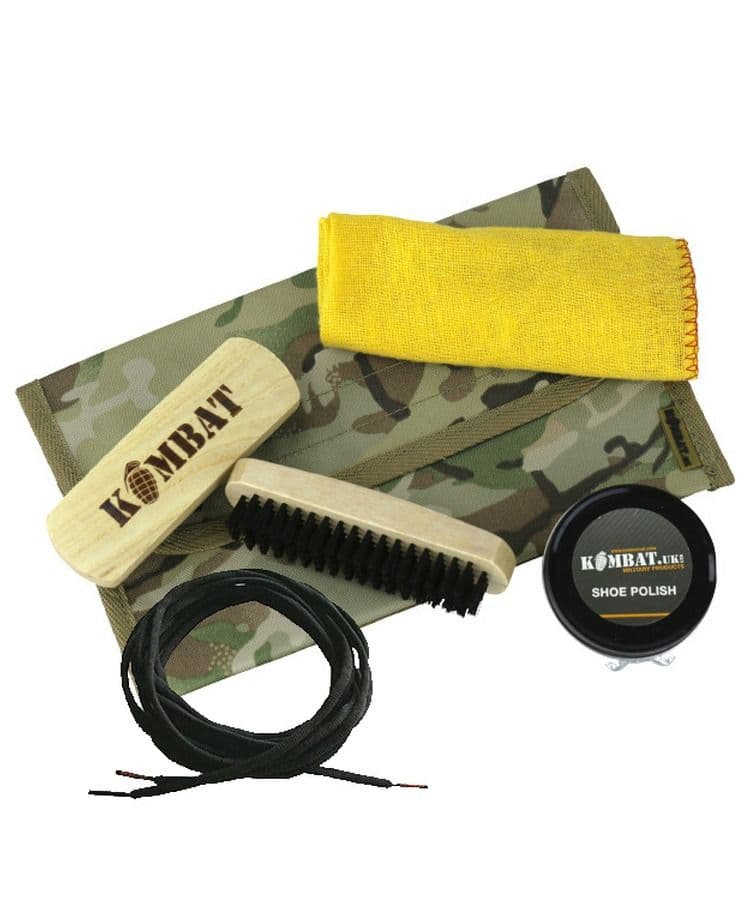 Kombat UK Military Boot Care Kit - Black Polish / Laces - BTP