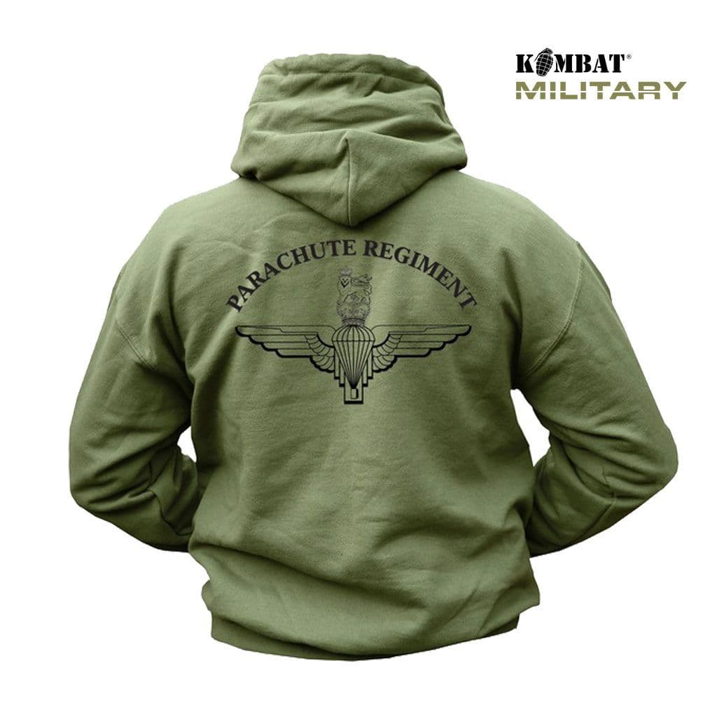 Kombat UK Parachute Regiment Graphic Crew Sweatshirt in Olive Green
