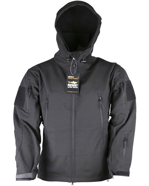 Kombat UK Patriot Tactical Soft Shell Jacket in Black