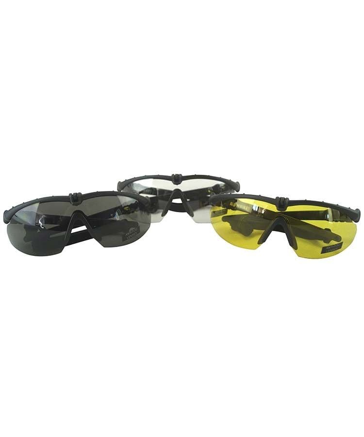 Kombat UK Ranger Glasses with Yellow Lenses - Black Frame