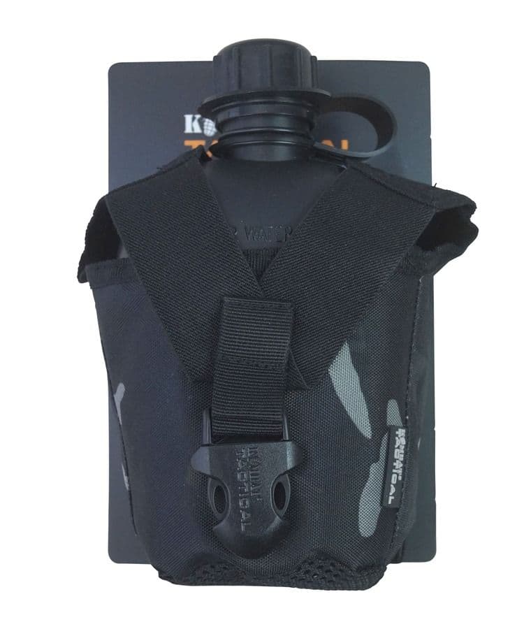 Kombat UK Tactical Water Bottle - Black BTP