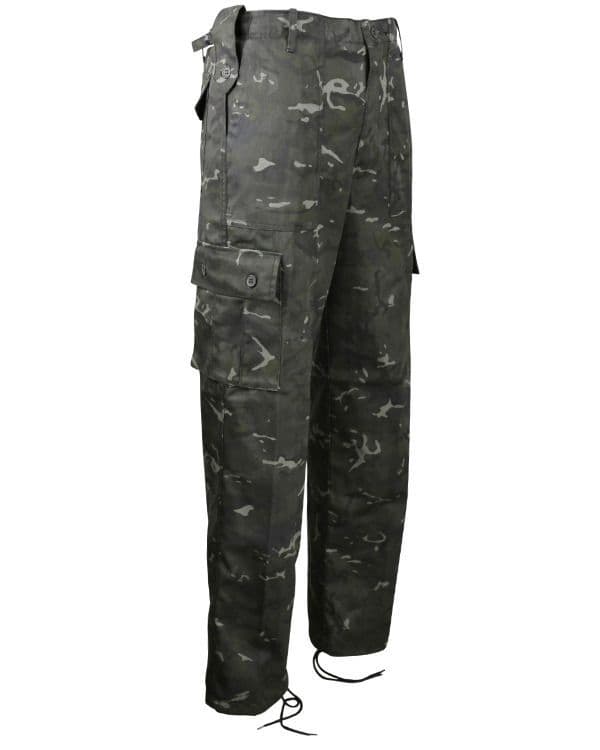 Kombat UK Trousers in Black BTP Camo