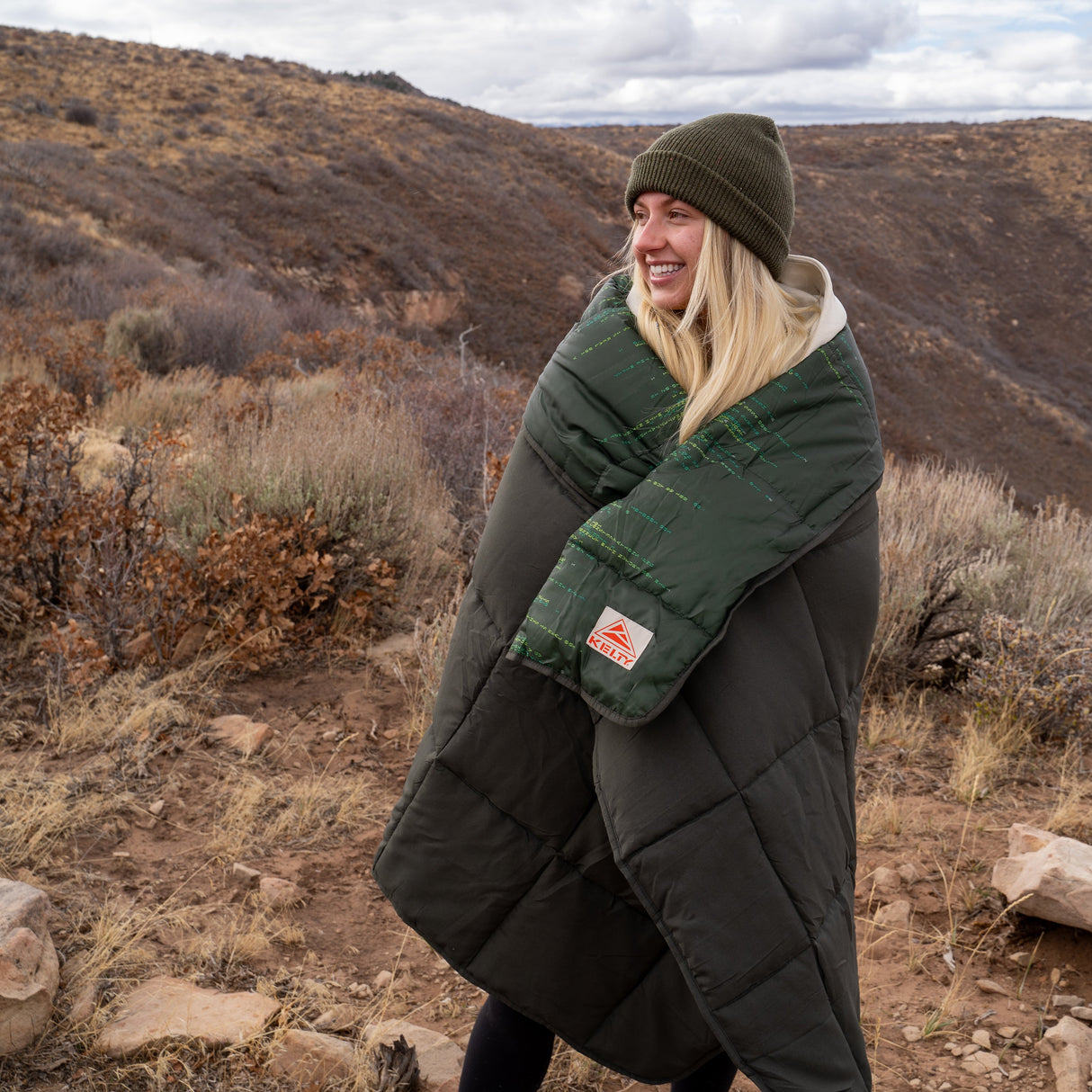 Kelty Bestie Treeline Blanket - Winter Moss